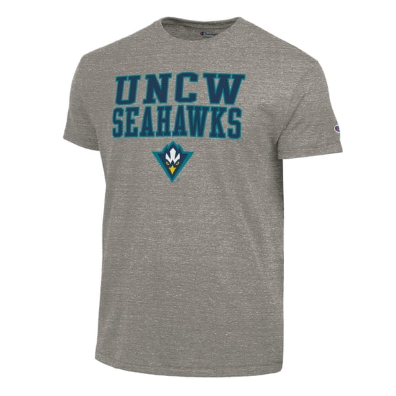 Men's Champion Gray UNC Wilmington Seahawks Stacked Ultimate Tri-Blend T-Shirt