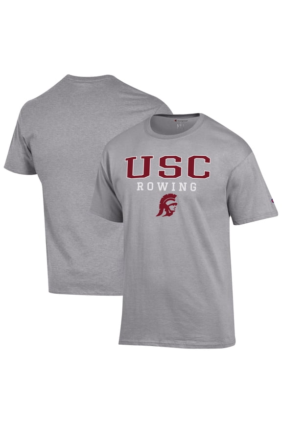 Men's Champion Gray USC Trojans Rowing Jersey T-Shirt