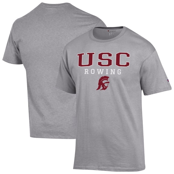 Men's Champion Gray USC Trojans Rowing Jersey T-Shirt