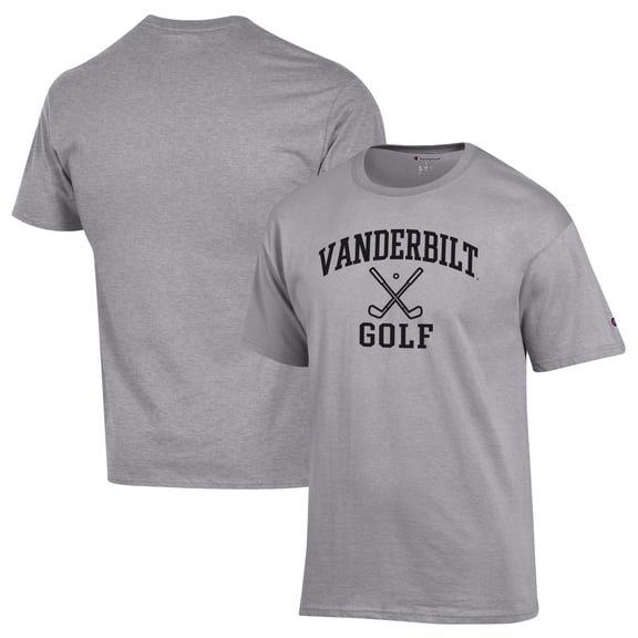 Men's-Champion  Gray Vanderbilt Commodores Icon Golf T-Shirt