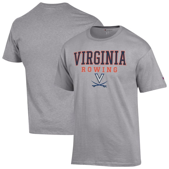 Men's Champion Gray Virginia Cavaliers Rowing Jersey T-Shirt