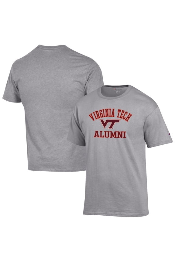 Men's Champion Gray Virginia Tech Hokies Alumni Logo T-Shirt