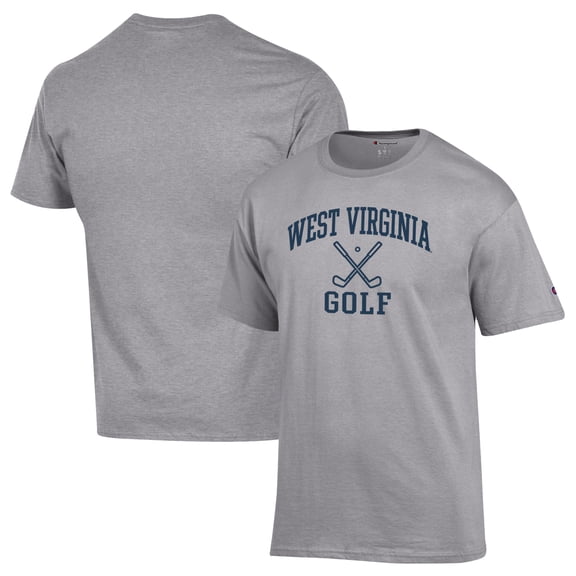 Men's-Champion  Gray West Virginia Mountaineers Icon Golf T-Shirt