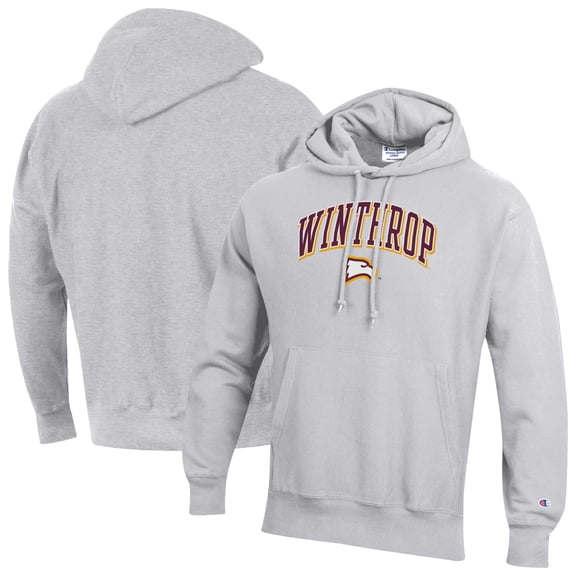Men's Champion Gray Winthrop Eagles Reverse Weave Hoodie