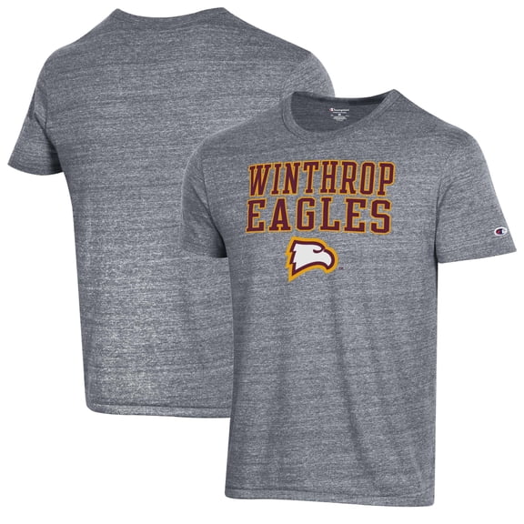 Men's Champion Gray Winthrop Eagles Ultimate Triblend T-Shirt