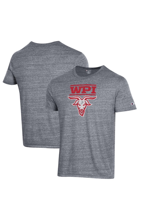 Men's Champion Gray Worcester Polytechnic Institute Engineers Ultimate Tri-Blend T-Shirt