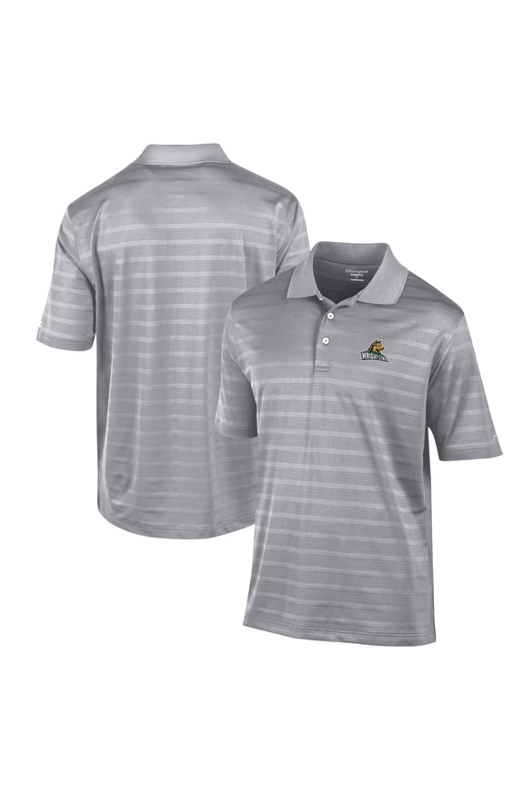 Men's Champion Gray Wright State Raiders Textured Solid Polo
