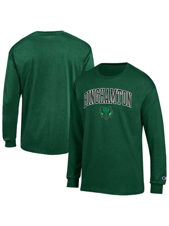 Men's Champion Green Binghamton Bearcats Campus Long-Sleeve T-Shirt