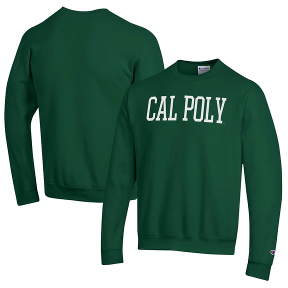 Men's Champion Green Cal Poly Mustangs Eco Powerblend Crewneck Sweatshirt