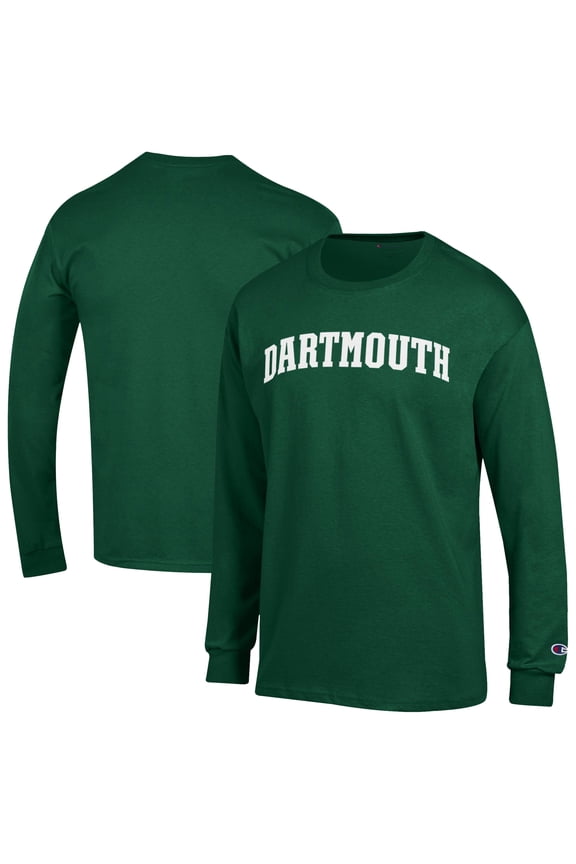 Men's Champion Green Dartmouth Big Green Basic Arch Long Sleeve T-Shirt