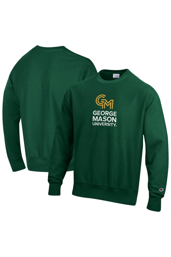 Men's Champion Green George Mason Patriots Reverse Weave Sweatshirt