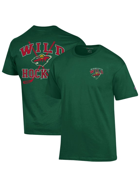 Men's Champion Green Minnesota Wild Stick With It Jersey T-Shirt