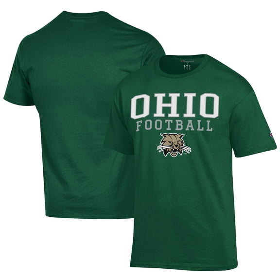 Men's Champion Green Ohio Bobcats Football Jersey T-Shirt