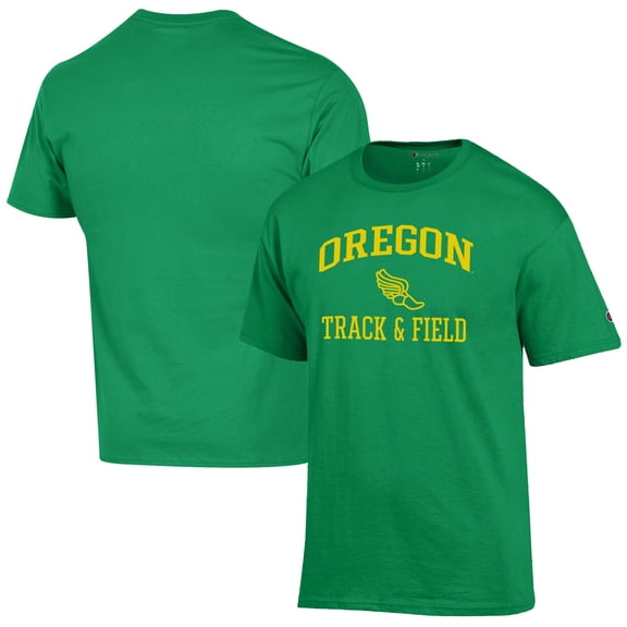 Men's Champion  Green Oregon Ducks Track & Field Icon T-Shirt