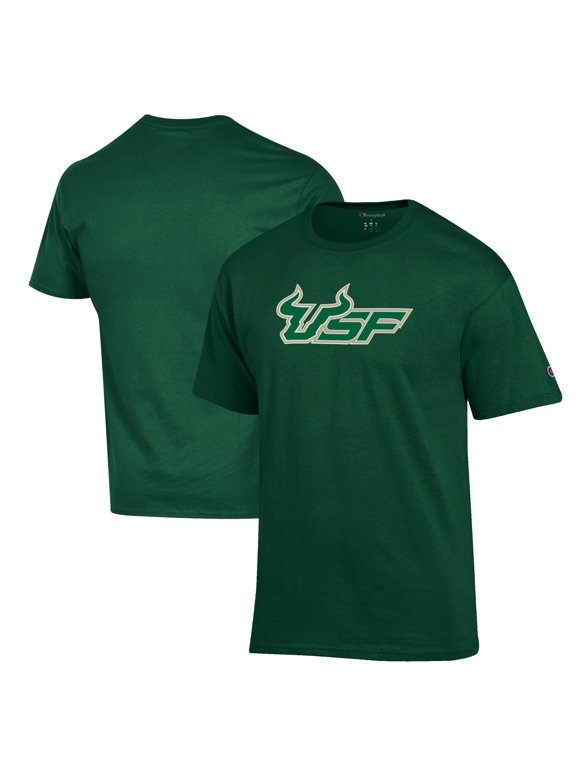 Men's Champion Green South Florida Bulls Primary Jersey T-Shirt