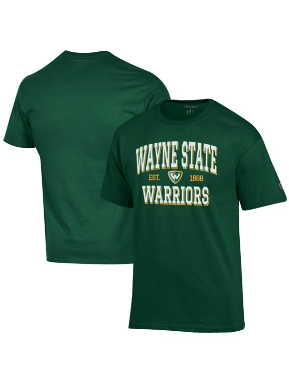 Men's Champion Green Wayne State Warriors Est. Date Jersey T-Shirt