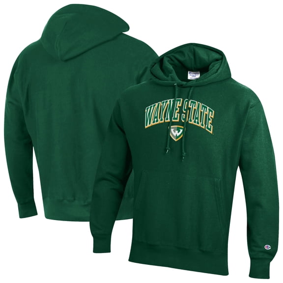 Men's Champion Green Wayne State Warriors Reverse Weave Hoodie