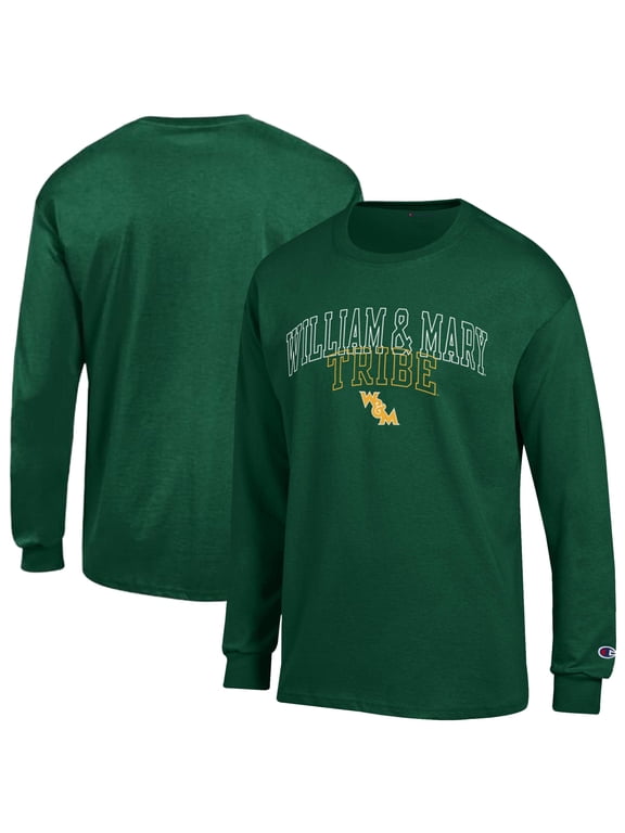 Men's Champion Green William & Mary Tribe Team Long-Sleeve T-Shirt