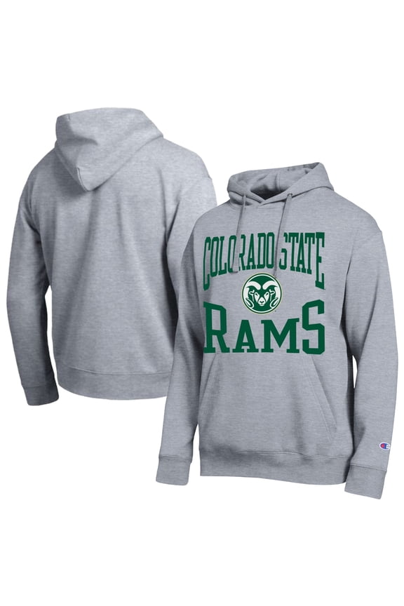 Men's Champion Heather Gray Colorado State Rams Team Hoodie
