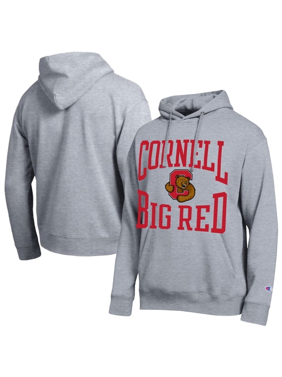 Men's Champion Heather Gray Cornell Big Red Team Hoodie