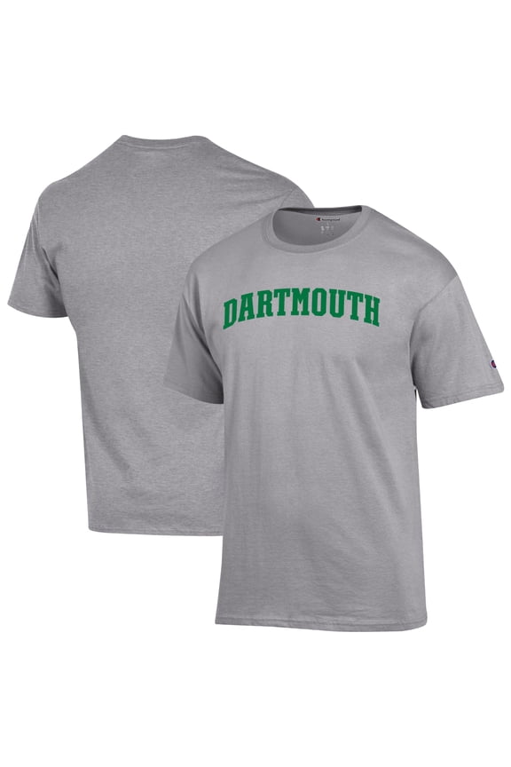Men's Champion Heather Gray Dartmouth Big Green Basic Arch T-Shirt