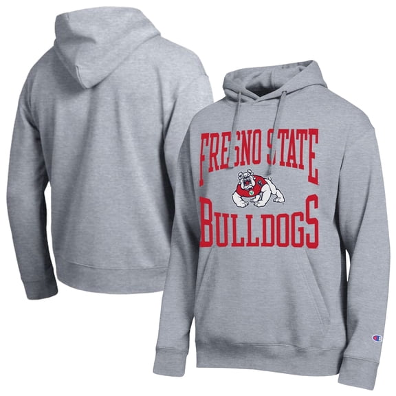 Men's Champion Heather Gray Fresno State Bulldogs Team Hoodie