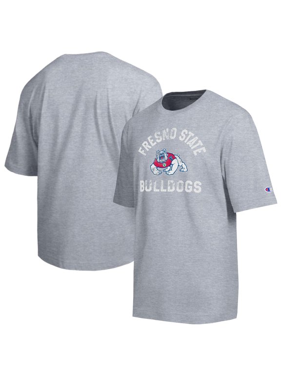 Men's Champion Heather Gray Fresno State Bulldogs Weathered Team T-Shirt