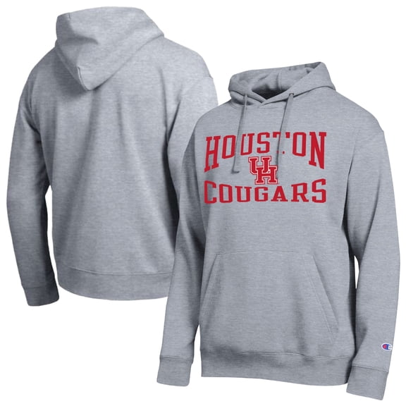 Men's Champion Heather Gray Houston Cougars Team Hoodie