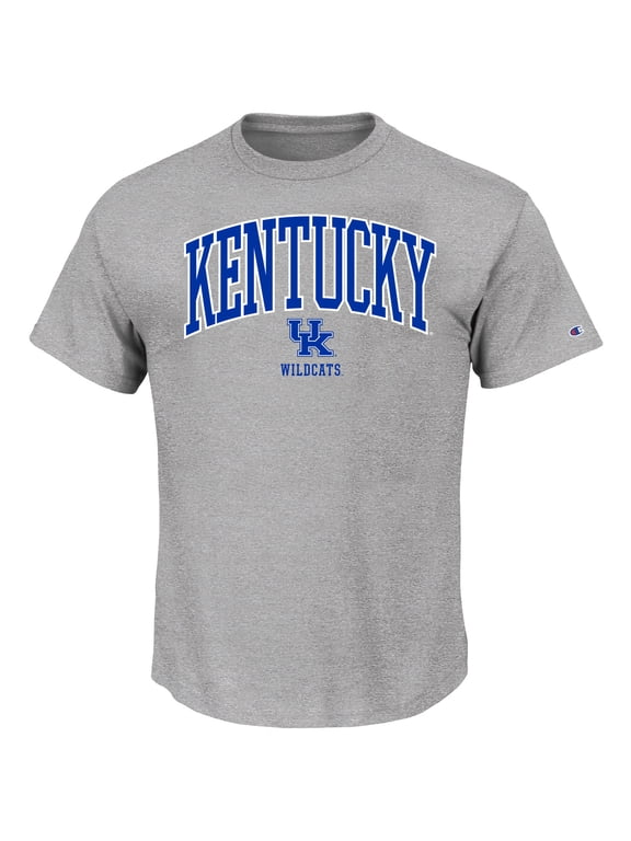 Men's Champion Heather Gray Kentucky Wildcats Champion Big & Tall Team Arch Over Wordmark T-Shirt