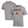 thumbnail image 1 of Men's Champion Heather Gray Minnesota Golden Gophers Basketball Stack T-Shirt, 1 of 3