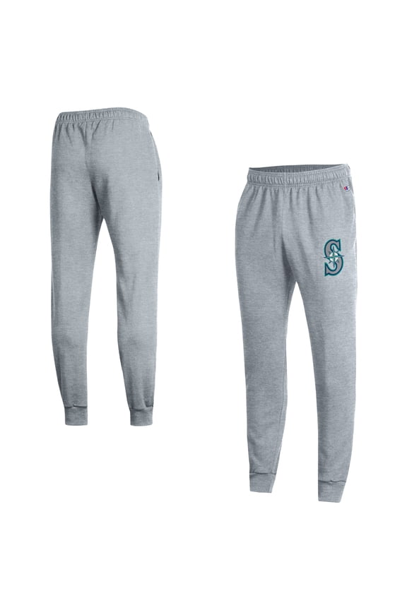 Men's Champion Heather Gray Seattle Mariners Powerblend Joggers