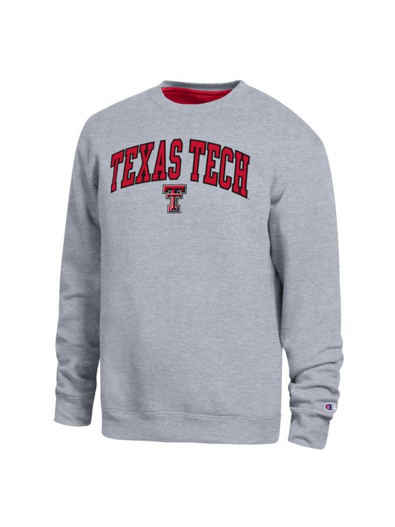 Men's Champion Heather Gray Texas Tech Red Raiders Arch Sweatshirt