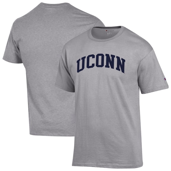 Men's Champion  Heather Gray UConn Huskies Basic Arch T-Shirt