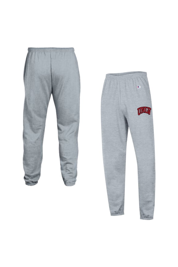 Men's Champion Heather Gray UNLV Rebels Powerblend Fleece Team Sweatpants