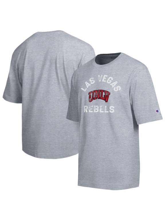 Men's Champion Heather Gray UNLV Rebels Weathered Team T-Shirt