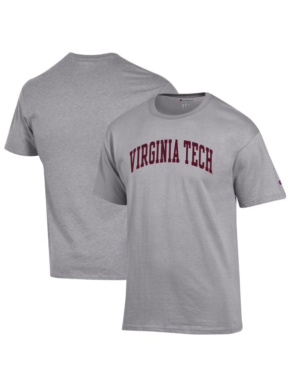 Men's Champion Heather Gray Virginia Tech Hokies Basic Arch T-Shirt