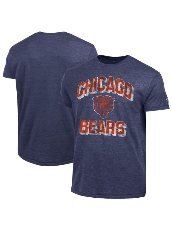 Men's Champion Heather Navy Chicago Bears Ultimate Tri-Blend T-Shirt