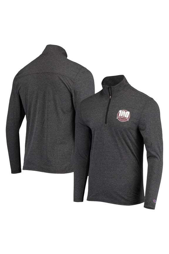 Men's Champion Heathered Black Texas A&M Aggies 12th Man Centennial Field Day Quarter-Zip Jacket