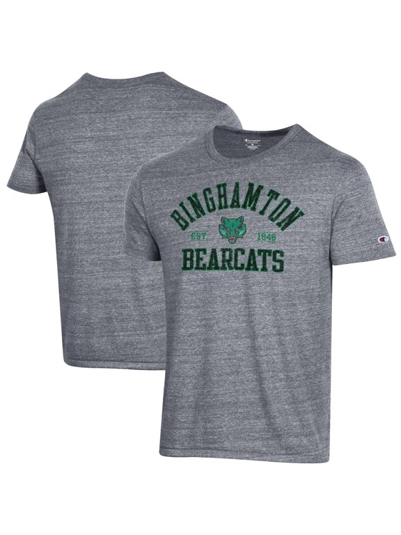 Men's Champion Heathered Gray Binghamton Bearcats Ultimate Tri-Blend T-Shirt