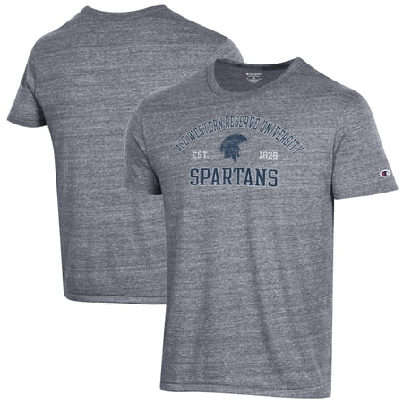 Men's Champion Heathered Gray Case Western Reserve University Ultimate Tri-Blend T-Shirt