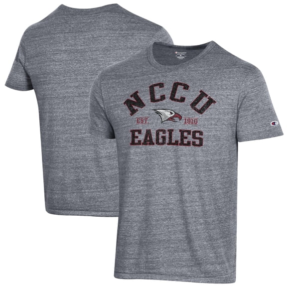 Men's Champion Heathered Gray North Carolina Central Eagles Ultimate Tri-Blend T-Shirt