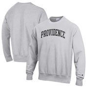 Mens Champion Heathered Gray Providence Friars Reverse Weave Fleece Crewneck Sweatshirt