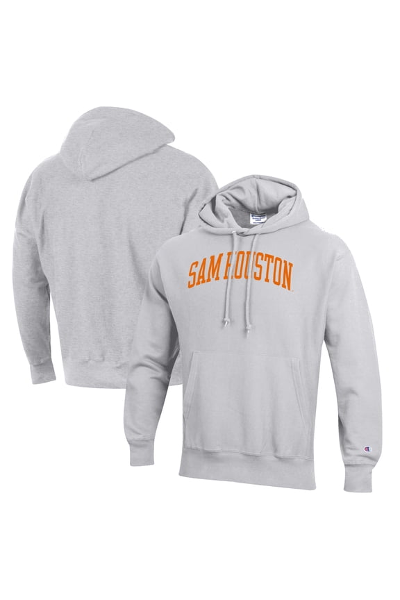 Men's Champion Heathered Gray Sam Houston State Bearkats Reverse Weave Fleece Pullover Hoodie