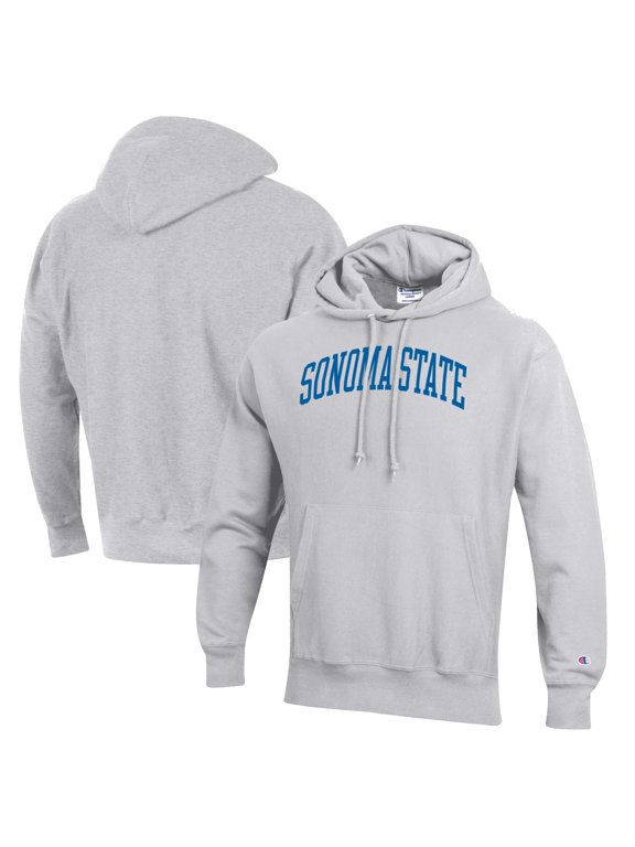 Men's Champion Heathered Gray Sonoma State Seawolves Reverse Weave Fleece Pullover Hoodie