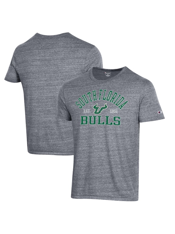 Men's Champion Heathered Gray South Florida Bulls Ultimate Tri-Blend T-Shirt
