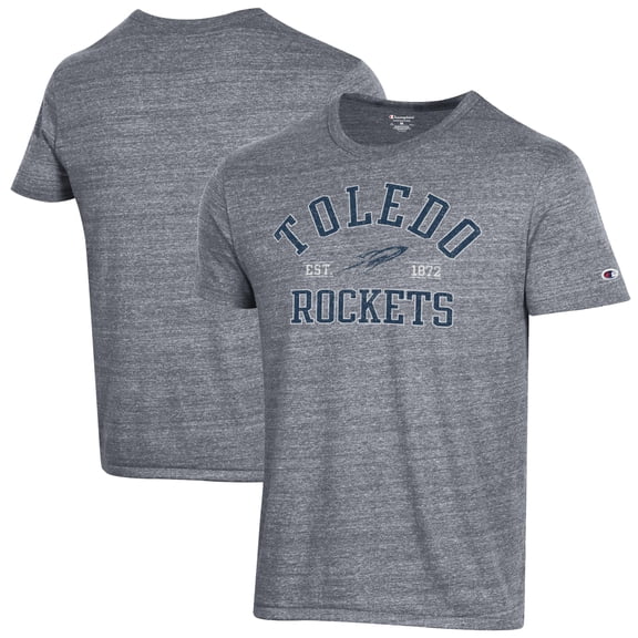 Men's Champion Heathered Gray Toledo Rockets Ultimate Tri-Blend T-Shirt