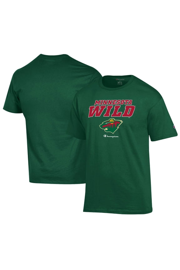 Men's Champion Hunter Green Minnesota Wild Jersey T-Shirt