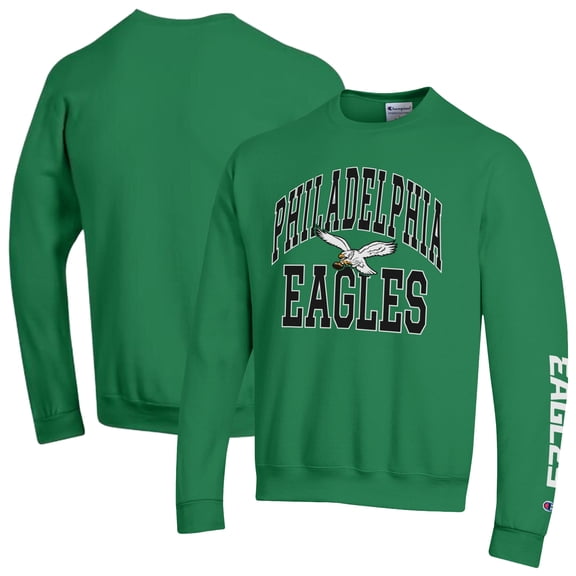 Men's Champion Kelly Green Philadelphia Eagles Powerblend Fleece Sweatshirt
