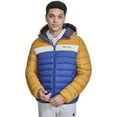 thumbnail image 1 of Men's Champion® Lightweight Puffer Jacket with Hood Color: Sunflower Combo Size: L, 1 of 4