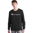 thumbnail image 1 of Men's Champion Long-Sleeve Tee, Script Logo Black M, 1 of 4